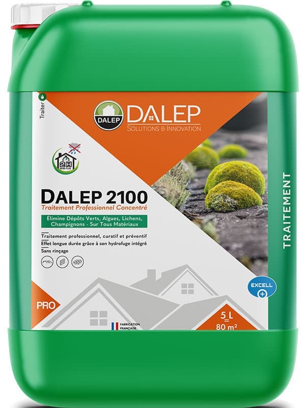 Produit professionnel DALEP 2100 traitement anti-mousse utilisé par Daniel Entretien Toiture